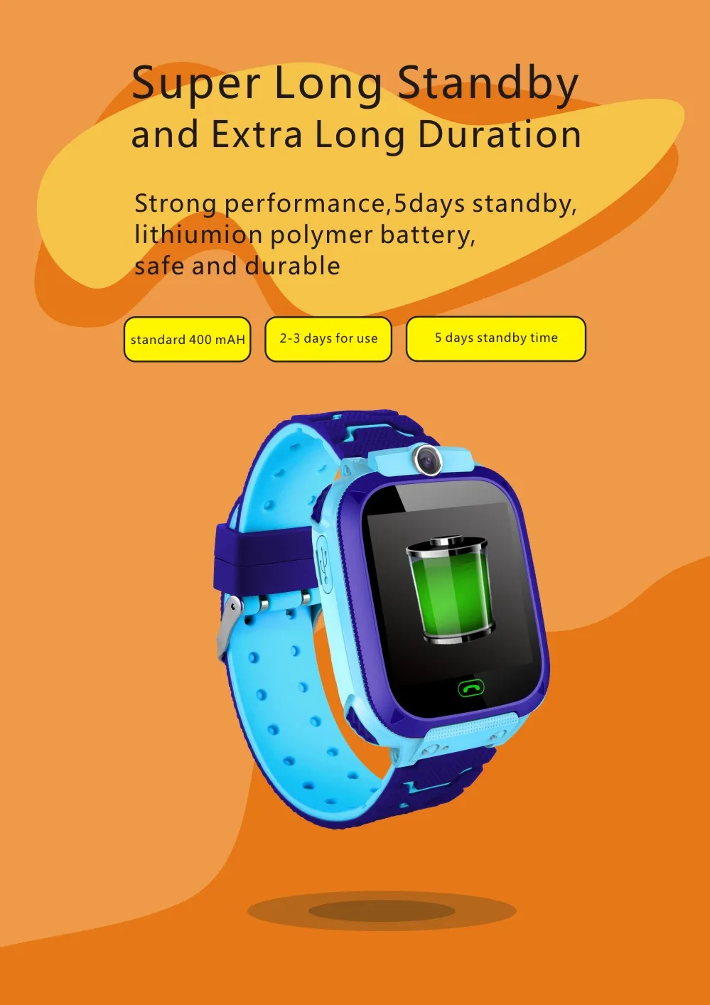 Дети умные часы базовой станции позиционирования мониторинга 1,44 дюймов для смарт-часы Дети SOS безопасный Камера Smartwatch