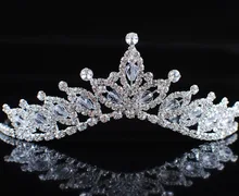 Romantic Floral Tiaras Handmade Crowns Flowers Crystal Austrian Rhinestone Bridal Wedding Pageant Prom Headband Hair Jewelry