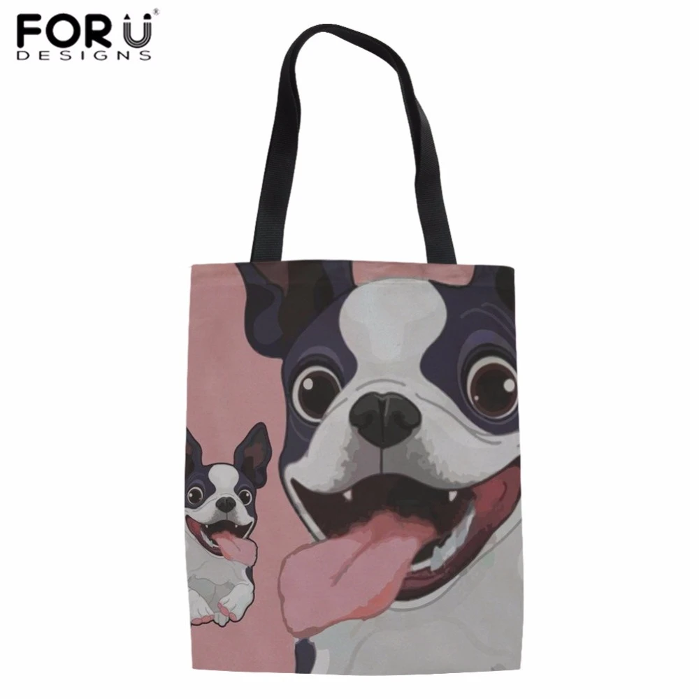 boston terrier tote bag
