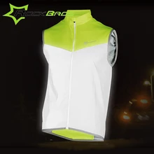 ROCKBROS велосипедная жилетка ветрозащитная Светоотражающая велосипедная Джерси куртка без рукавов MTB велосипедная ветровка Ночная ходьба ветрозащитная куртка