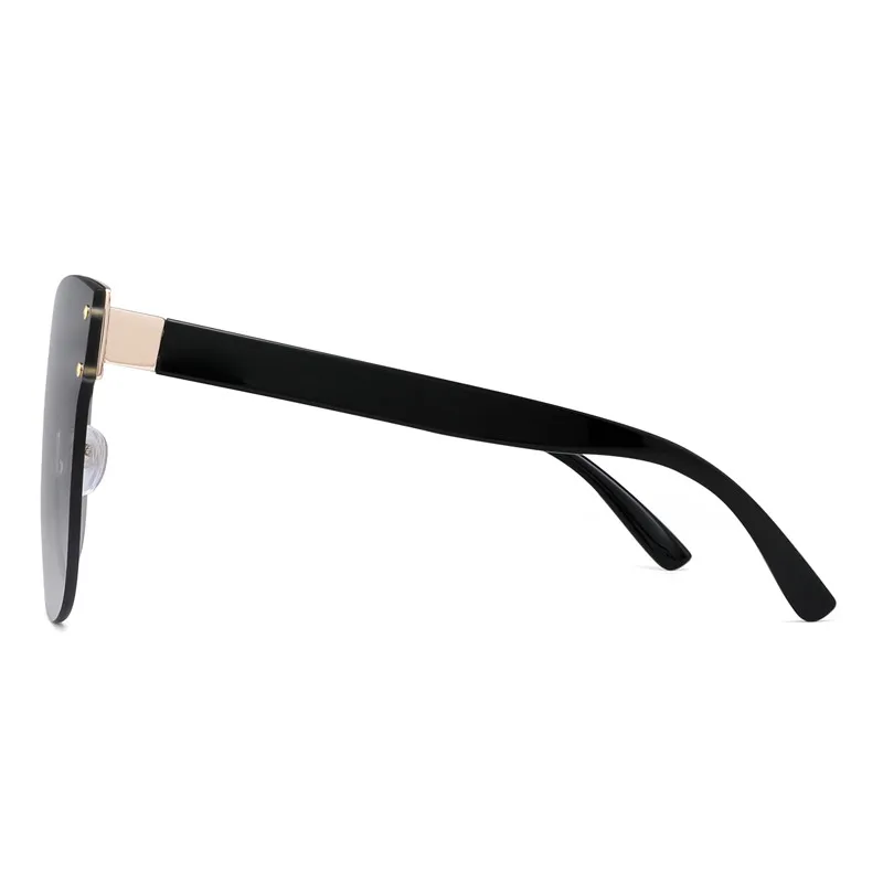 JM негабаритных без оправы большой одна деталь женские поляризационные солнцезащитные очки с градиентом рамы ShadesSunglasses для женщин