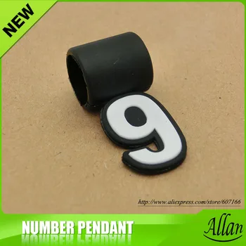 

Promotion Silicone Number pendant Accessories for soprts necklace
