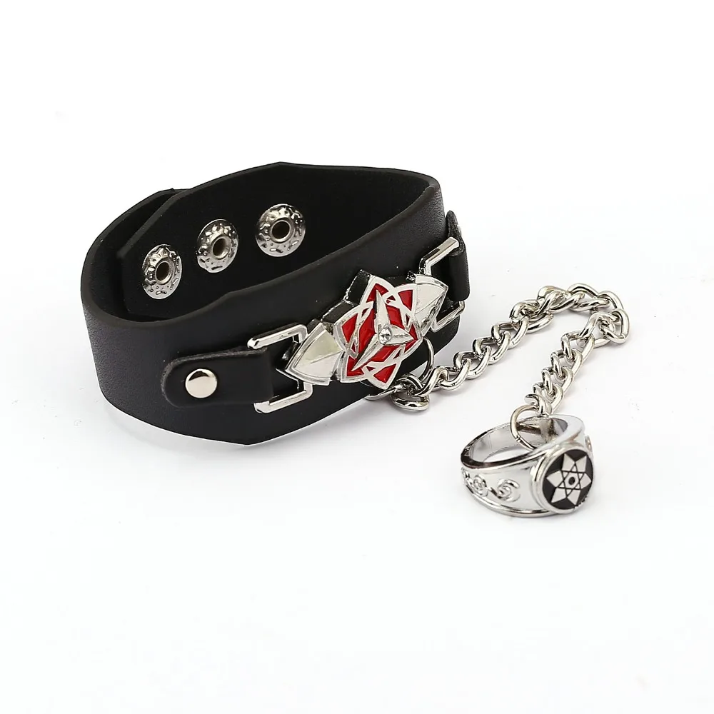 

Naruto Bracelets Sasuke Uchiha Itachi kakashi kaleidoscope Write Round Eyes Bracelet&Bangles for Anime Fans Wristbands 11946