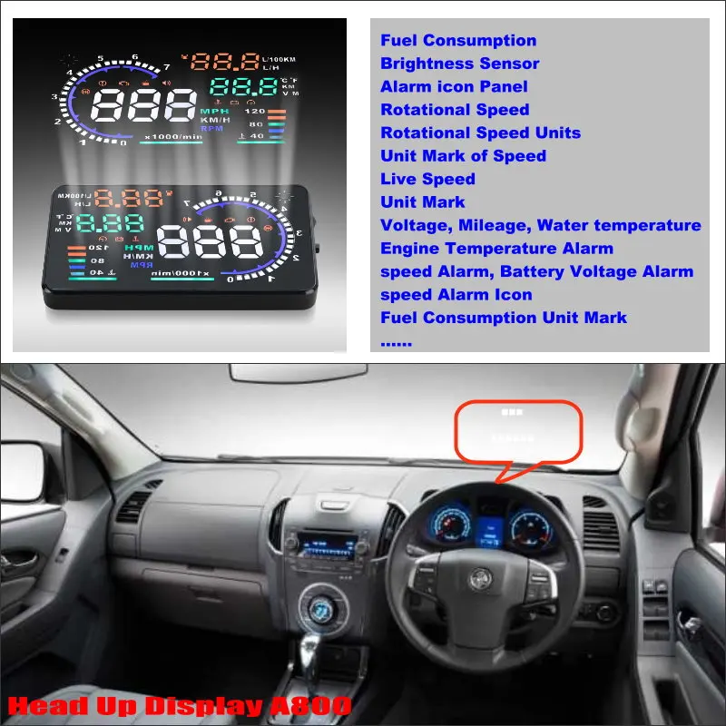 

For Holden Colo 2015 2016  HUD Car Head Up Display Saft Driving Screen Projector - Refkecting Windshield