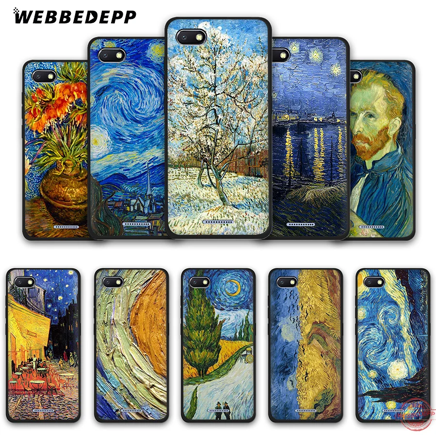 WEBBEDEPP Van Gogh Tardis мягкий чехол для телефона Redmi Note 8 7 6 5 Pro 4A 5A 6A 4X Plus S2 Go чехлы |