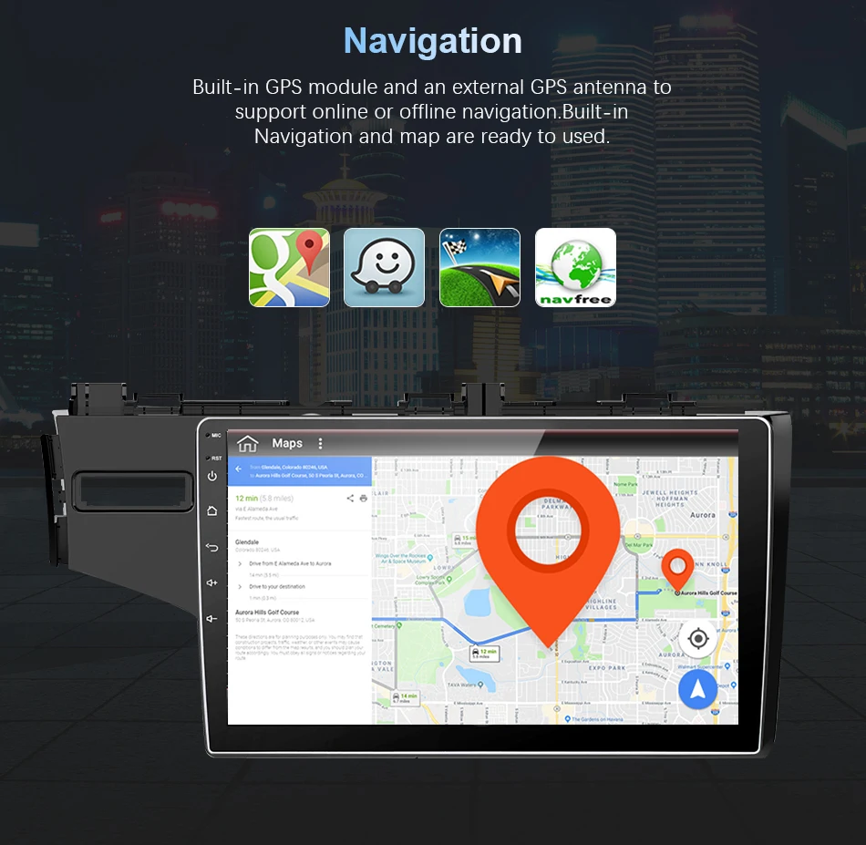 Perfect Eunavi 10.1" Android 9.0 2 DIN Car Auto Stereo For 2014 2015 HONDA JAZZ FIT Right Hand Drive Radio GPS Multimedia PX6 4G+32G 14