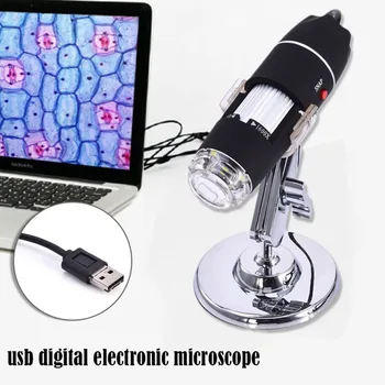 

8 LED Light Digital Microscope USB 500X-1600X Endoscope Camera Microscopio Magnifier Electronic Monocular Microscope With Stand