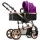 Популярная дизайнерская детская коляска с высоким видом, детская люлька с регулируемой ручкой - Цвет: purple