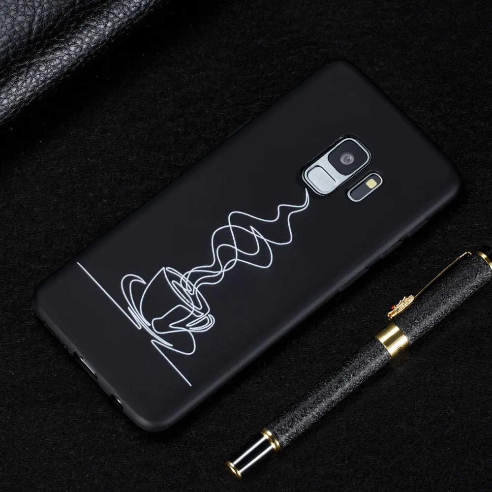 

For Samsung Galaxy S7 Edge S8 S9 Plus Fashion Personality Abstract Figure Soft TPU Phone Case For Galaxy S10 Lite Plus Cover