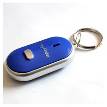 New 4 Colour Sound Whistle Control LED Key Finder Locator Find Lost Unisex Keychain Plasic Keys Chains Women Men Jewelry