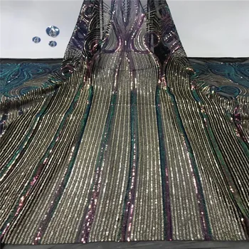 

Cassiel African Sequins Lace Fabric 2019 High Quality Nigerian Lace Fabric Embroidery Tulle French Lace For Wedding Dress