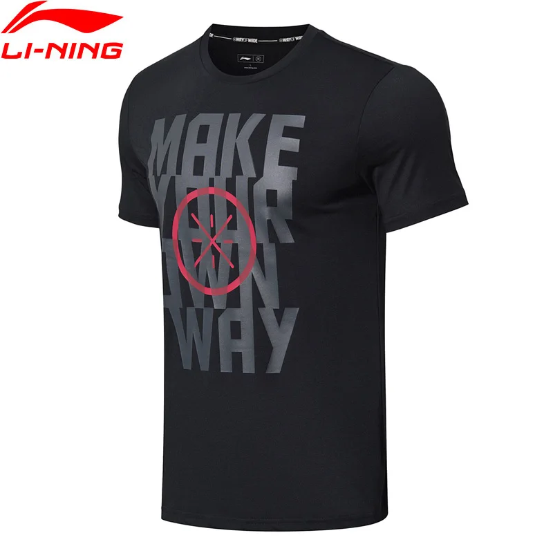 Online Li Ning Männer Wade Serie Jersey Atmungsaktive 73% Baumwolle 27% Polyester Futter Regular Fit Sport T Shirts T AHSN493 MTS2834