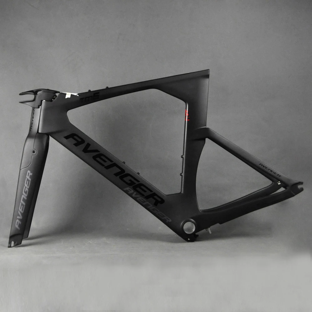 УГЛЕРОДНЫЙ Мститель логотип дорожный велосипед черный TM6 картина Время пробная рама велосипед для триатлона рамки FM109