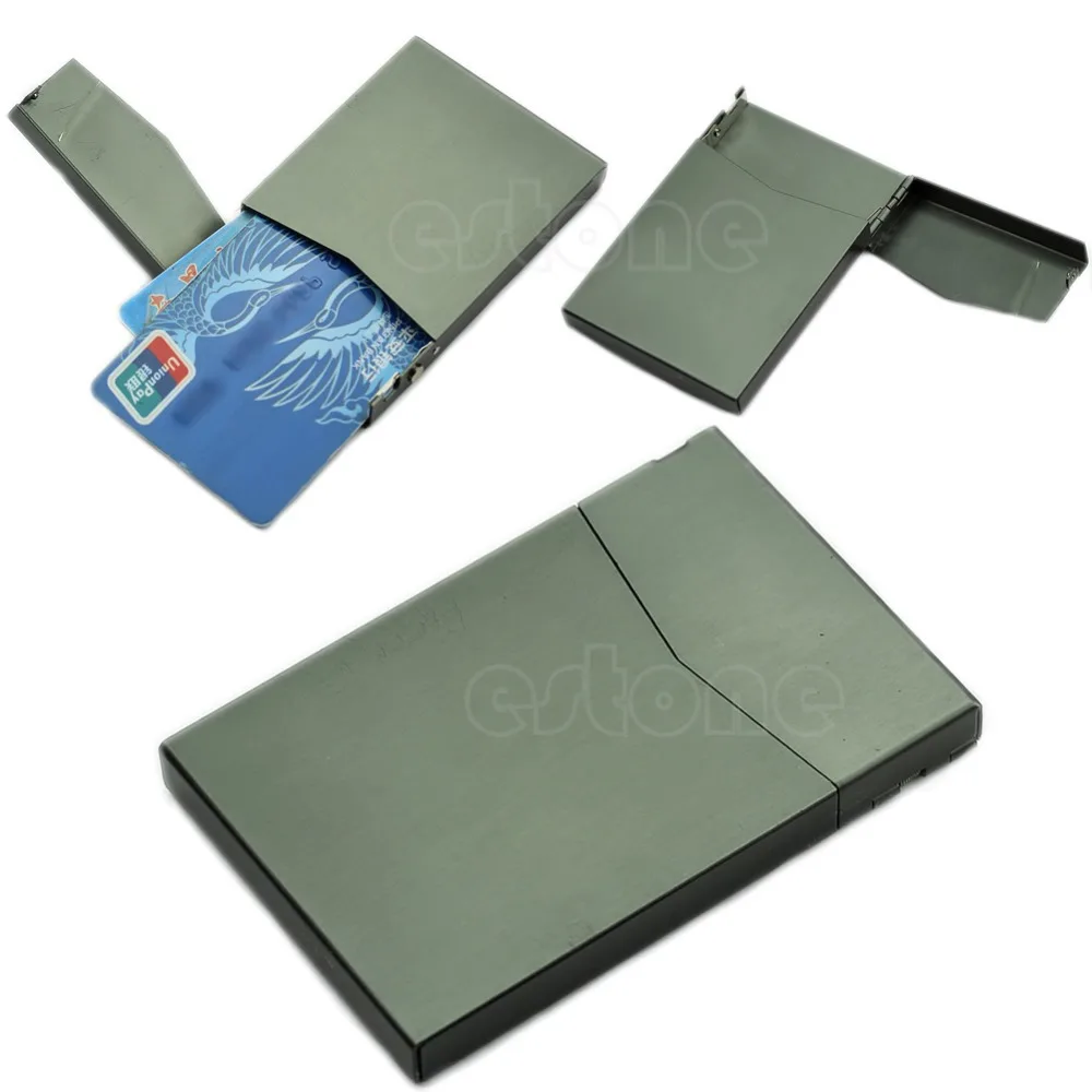 

New Pocket Business Name Credit ID Card Case Metal Box Holder