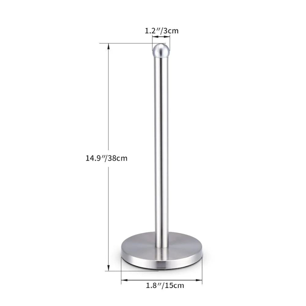 Stainless Steel Kitchen Roll Paper Holder Bathroom Toilet Paper Stand Tissue Napkins Rack Round Head Home Kitchen Table Tool Stainless Steel Kitchen Roll Paper Holder Bathroom Toilet Paper Stand Tissue Napkins Rack Round Head Home Kitchen Table Tool