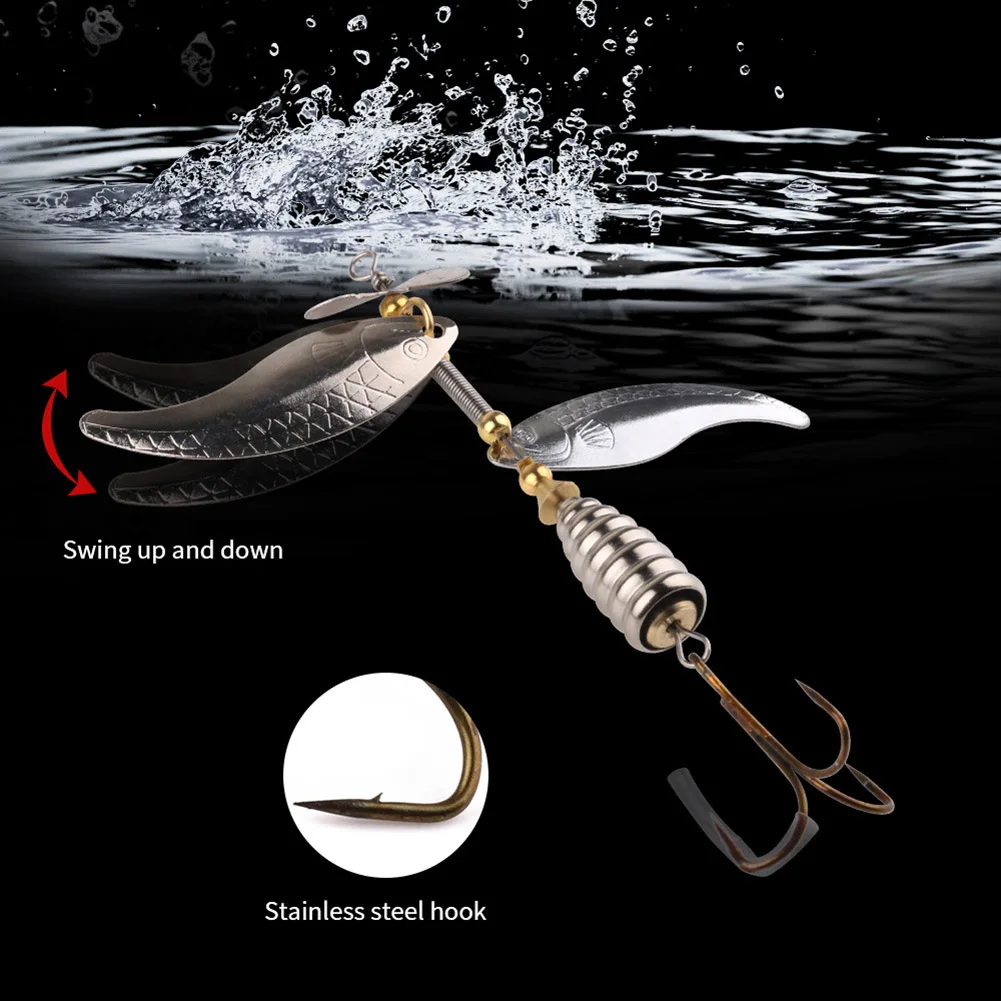High Quality 1/5/10Pcs Fishing Lures With Treble Hook Metal Swivel Sequin Bait Set for Bass Trout Walleye Redfish NCM99 | Спорт и
