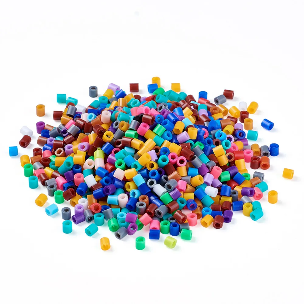 About 8000pcs/lot Mixed Color Pe Diy Fuse Hama Beads Refills For Kids Gift For Children 5x5mm Hole: 3mm Tube