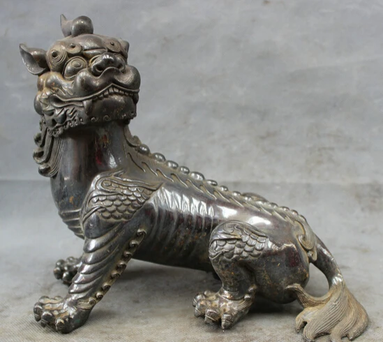 

xd 002053 Animals Wealth Dragon Unicorn Statue Lion Incense Burner Censer