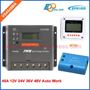

PWM EPEVER ViewStar series new update solar controller MT50 Meter lcd display 12V/24V/36V/48V auto type VS4548BN 45A 45amps
