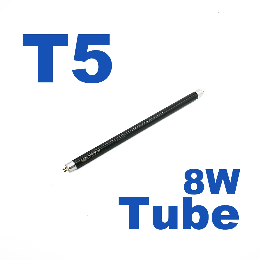 T5 8W Tube 4 Вт 6 Вт 8 Вт T5 BLB черный светильник 10 Вт 15 Вт T8 ультрафиолетовая лампа UVA Обнаружение денег проверка Трубки фиолетовый УФ гель отверждения свет - Мощность в ваттах: T5 8W Tube