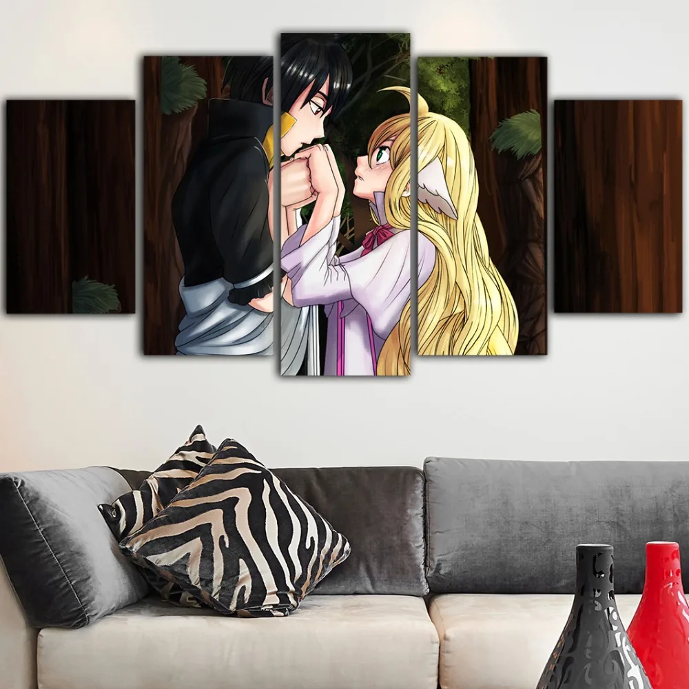 5Pieces Fairy Tail Poster Anime Tableau Peinture Sur Toile Canvas Painting Posters And Prints Home Decor Obrazy Drop Shipping | Дом и сад