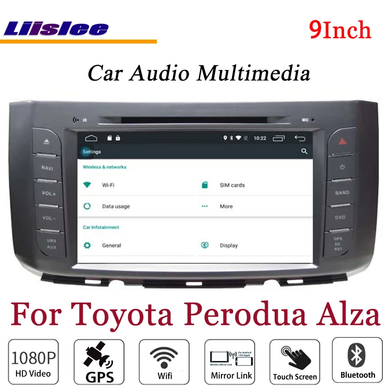 Perfect Liislee For Toyota Perodua Alza Stereo Android Radio DVD Player 3G Wifi BT GPS MAP Navigation 1080P System Original NAVI Design 5