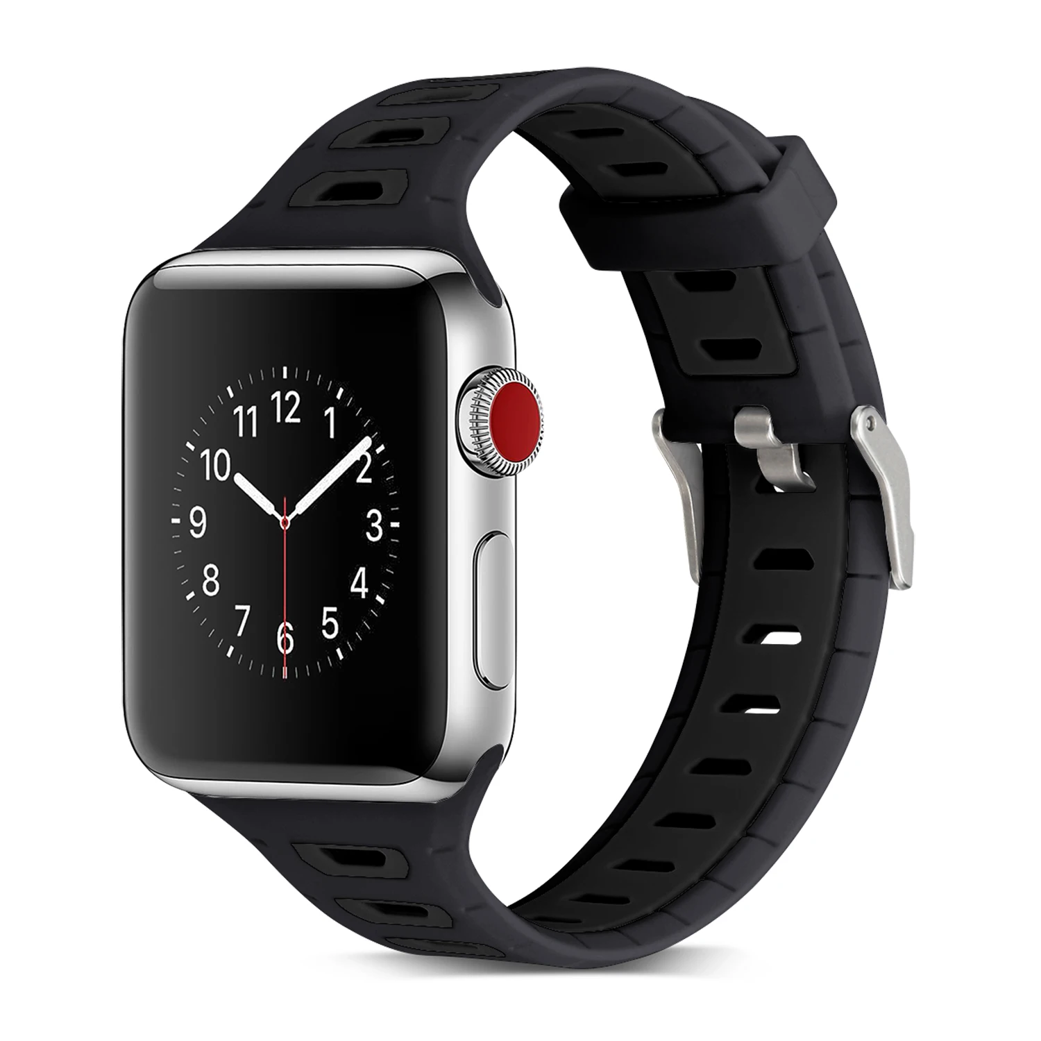 Спортивный силиконовый ремешок для Apple Watch 38 мм 42 мм ремешок спортивный силиконовый ремешок для iWatch 40 мм 44 мм ремешок серии 1 2 3 4 двухцветный