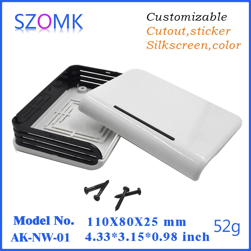 

free shipping network electronics plastic enclosure (1 pc) 110*80*25mm router plastic housing instrument box junction box