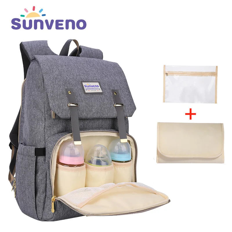 SUNVENO جديد الأزياء حقيبة ظهر للحفاضات كبيرة قدرة الطفل حقيبة الحفاض حقيبة للطفل الرعاية SUNVENO جديد الأزياء حقيبة ظهر للحفاضات كبيرة قدرة الطفل حقيبة الحفاض حقيبة للطفل الرعاية