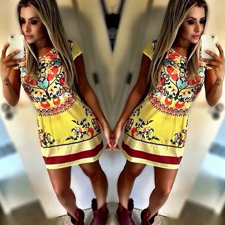 Wholesale Quality Print Brand Women Dress Fashion Vestidos De Festa Summer Style Tropical Elegant Casual Summer Dress Femininas Buy Cheap Quality Print Brand Women Dress Fashion Vestidos De Festa Summer Style Tropical Elegant Casual Summer Dress Femininas