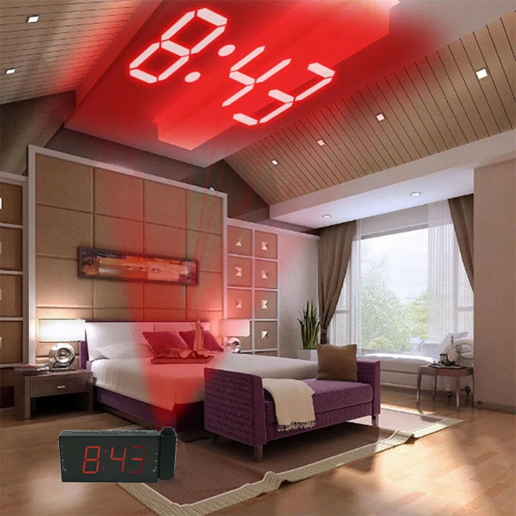 

Digital Alarm Clock Multifunction With LED Projection FM Radio L516