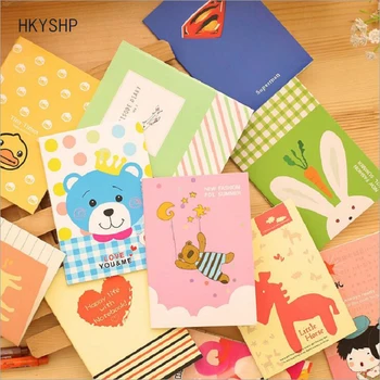 

HKYSHP 10pc/lot Cute cartoon mini books / students cute soft copy small notebook / cartoon notebooks/children prize