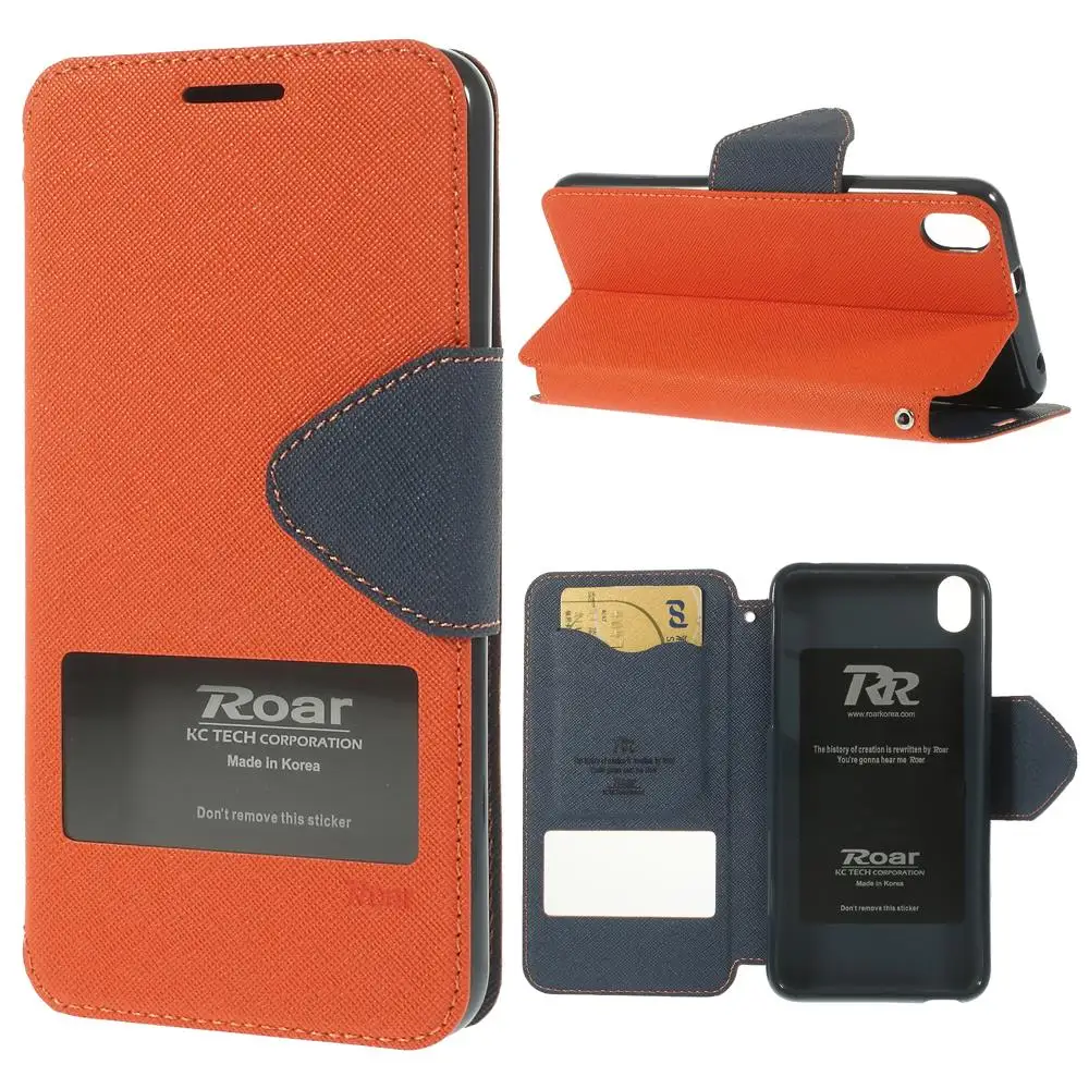 For HTC Desire 816 Leather Case Roar Korea Diary View Window Leather Case for HTC Desire