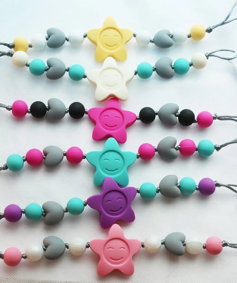 Silicone Pacifier Clip Sunflowers Silicone Teething Baby Silicone Beads