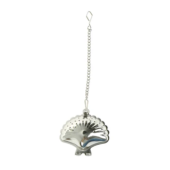 

New Shell Shape Stainless Steel Tea Spice Herbal Strainer Filter Diffuser Tea Leaf Infuser Tools Drinkware Silver Color