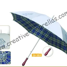 По морю, 14 мм вал металла и двойной рифленой ребра, руководство Гольф зонтик, анти-ржавчина, реклама подарок promotio зонтик