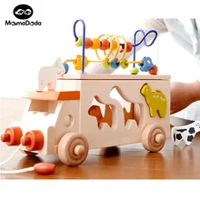 Camion de madera con animales para encajar