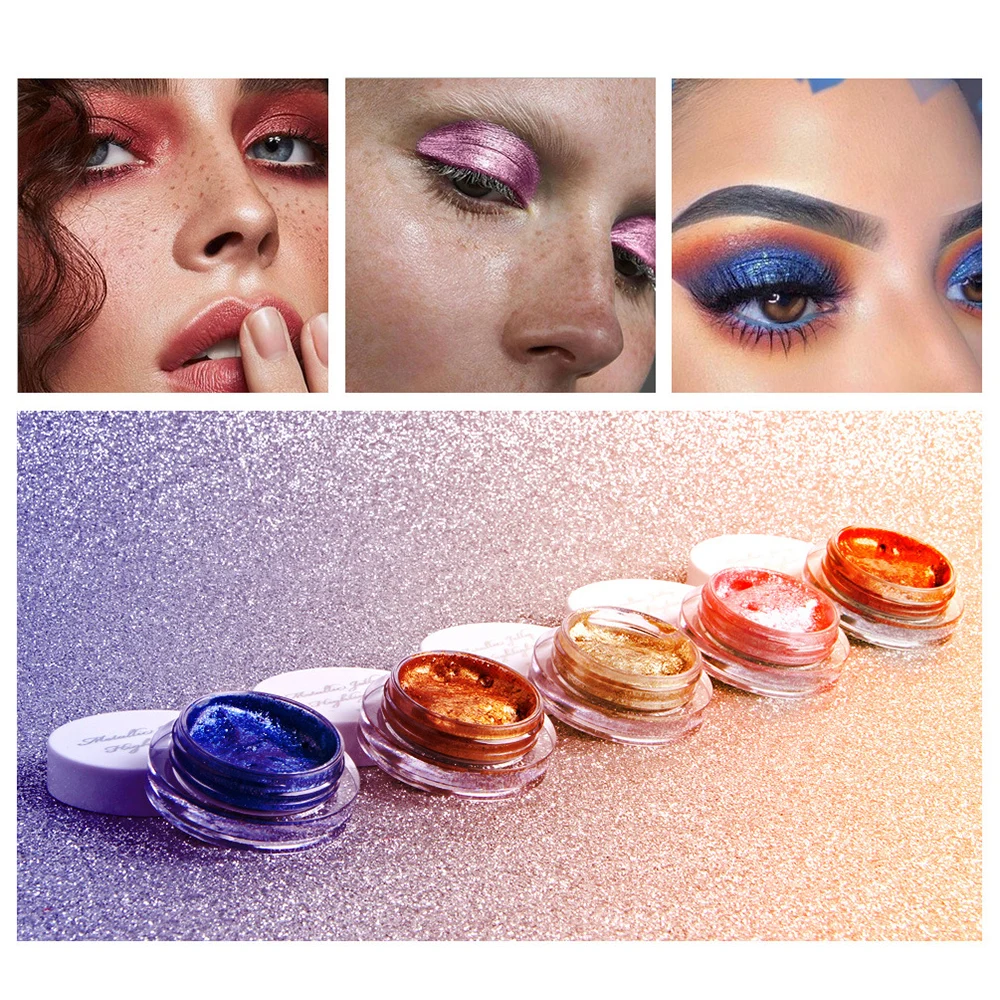 QIBEST 25 Colors Glitter Jelly Eye Shadow Gel Cream Brightening High
