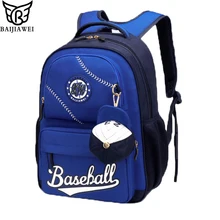 BAIJIAWEI Детские Водонепроницаемые унисекс сумки для начальной школы рюкзаки детские школьные ранцы для мальчиков девочек Mochila Infantil на молнии