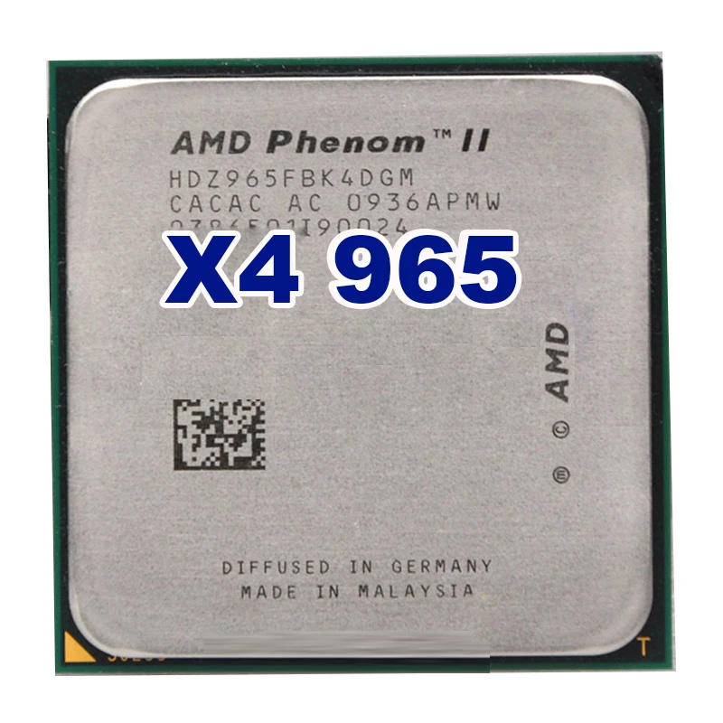Free shipping AMD Phenom II X4 965 3.4GHz Socket AM2+ AM3 938 Processor ...