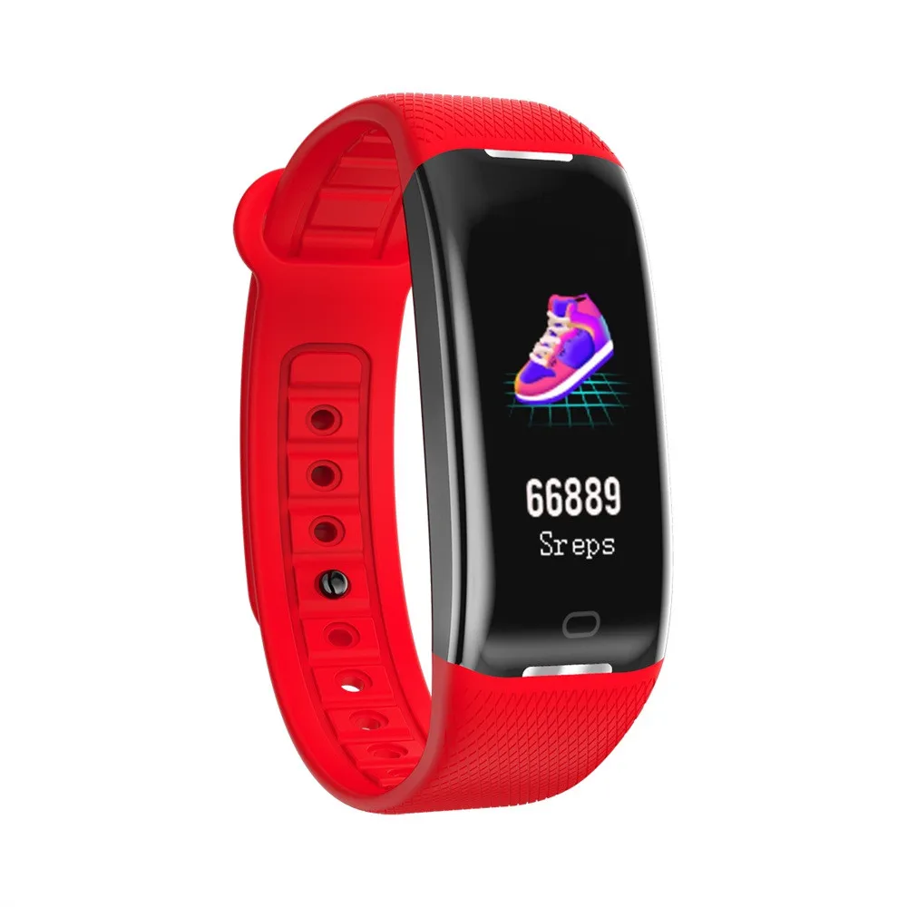 New Fitness 0.96 inch Color Screen Blood Pressure/Heart Rate Monitor Bluetooth Smart Bracelet Watch Pedometer for Android IOS