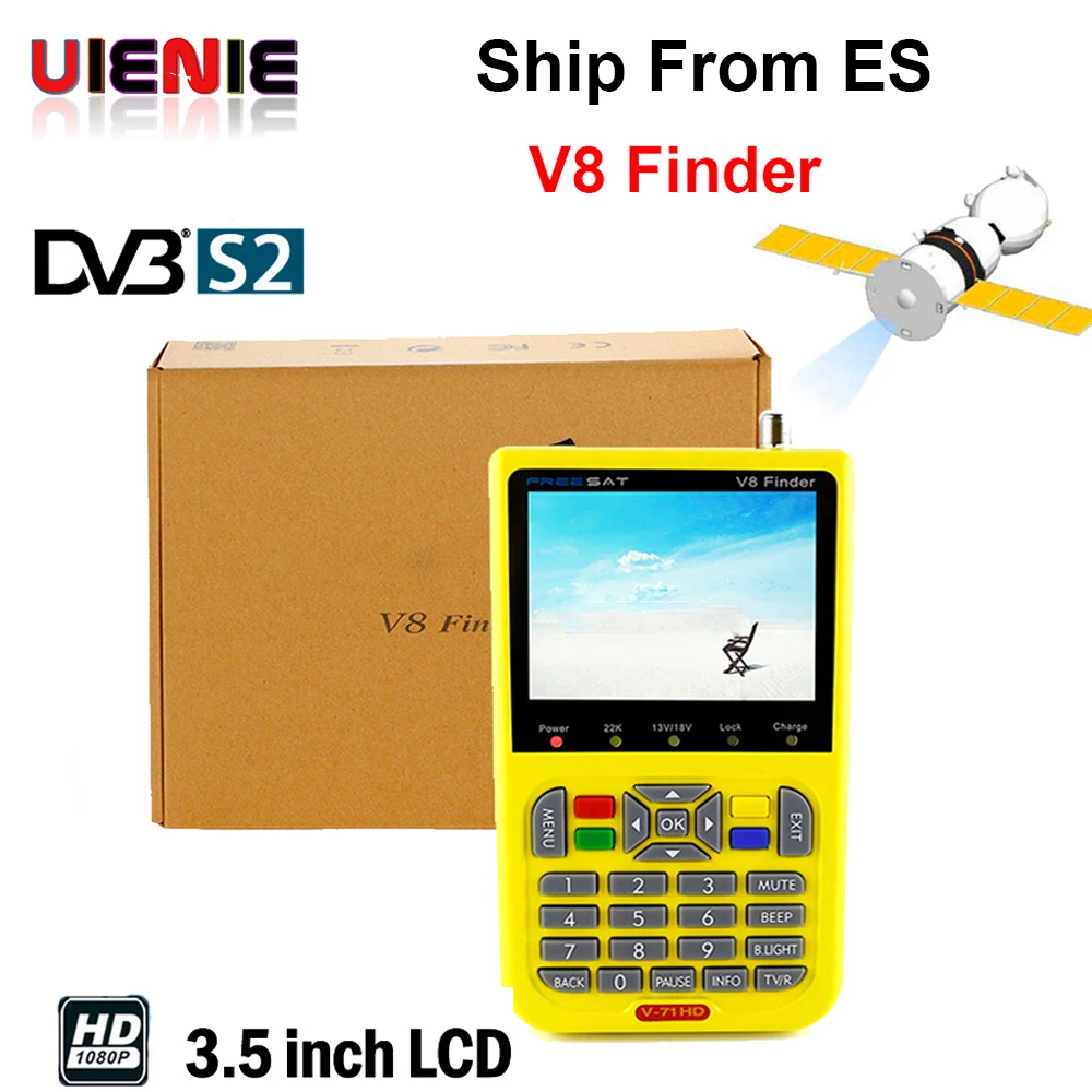 

[Genuine] Freesat V8 Finder V-71 HD DVB-S2 High Definition Satellite Finder MPEG-4 DVB S2 Satellite Meter Satfinder Full 1080P