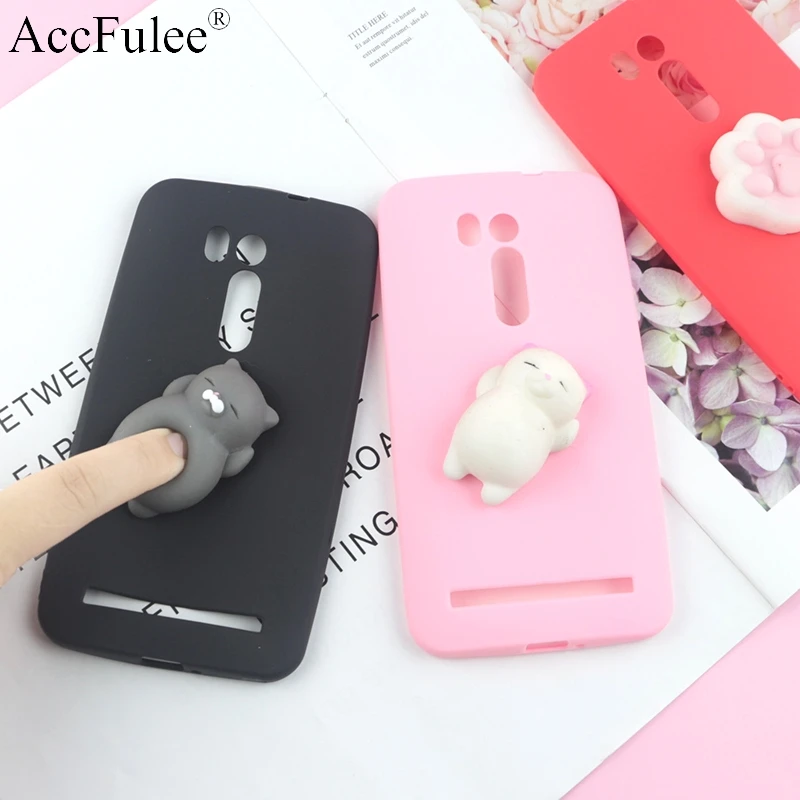 

Cute Toys Squishy Case For Asus ZB551KL Funny Cat Cases For Asus Zenfone Go ZB551KL 5.5" Phone Bags Cover