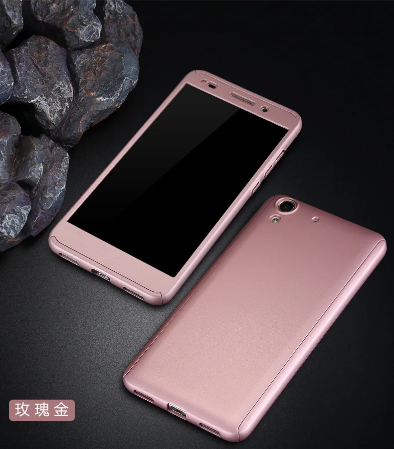 Розовый Для huawei Y6 II 2 CAM-L21 360 градусов полный чехол s для huawei Honor 5A чехол для телефона для huawei Honor 5A чехол s закаленное стекло - Цвет: Розовый