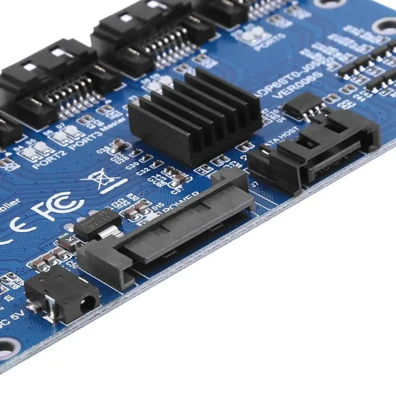 SATA плата расширения 1-5 портов SATA3.0 контроллер карты материнская плата SATA мультипликатор Riser Card HUB адаптер для жесткого диска HDD