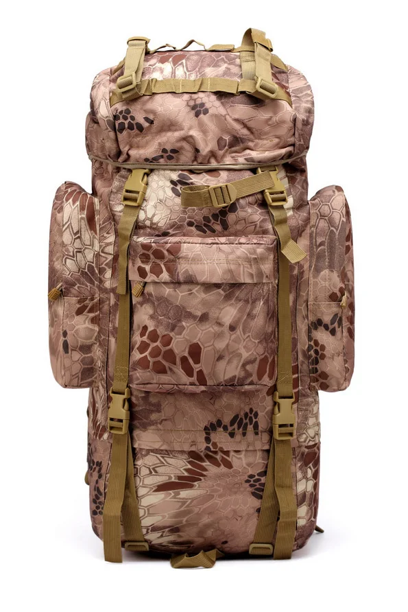 70L Металлическая стальная рама сумка Мужская военный рюкзак водонепроницаемый нейлоновый рюкзак охотничьи сумки - Цвет: Kryptek Desert
