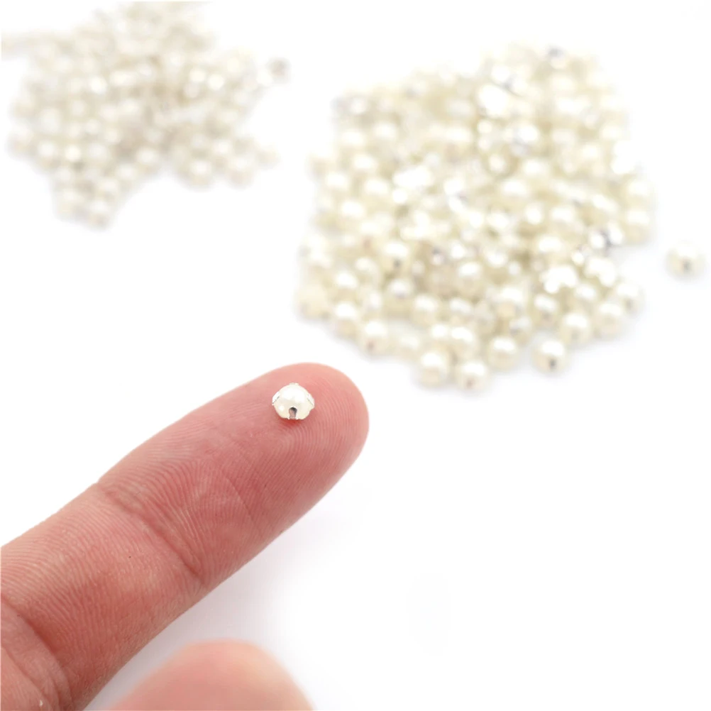 100 pièces poupées à monter soi-même boucles 3/4MM Mini alliage perle boucle bricolage poupée robe Patchwork artisanat à la main couture accessoires (lot de 100)