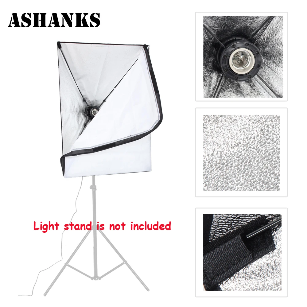 

Photography Photo Studio Softbox 50x70cm Light Box with Lamp Holder Universal Mount for E27 Lamp Studio Continuous Lighting
