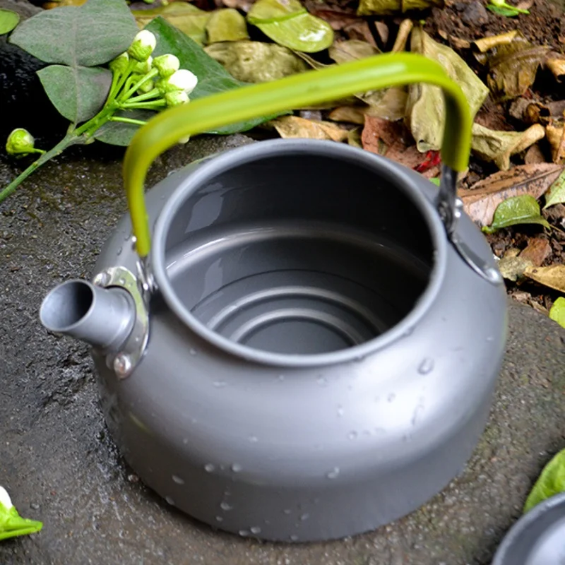 

Camping Kettle Camp Tea Kettle Coffee Pot Aluminum Outdoor Hiking Kettle Portable Teapot Compact Lightweight With Silicon Handle