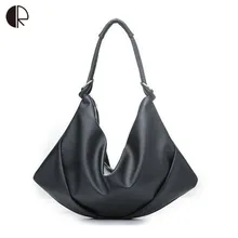 Большие повседневные сумки через плечо, женские модные мягкие черные сумки, фирменный дизайн, новые женские портативные вместительные сумки BS640